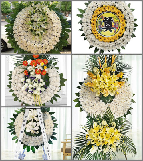 山西忻州五台县石咀乡铁堡村花圈速递
